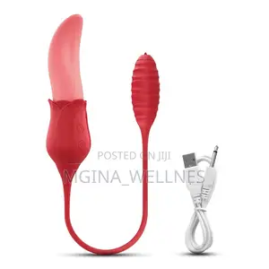 Long Tongue Rose Vibrator With 10 Modes of Vibration