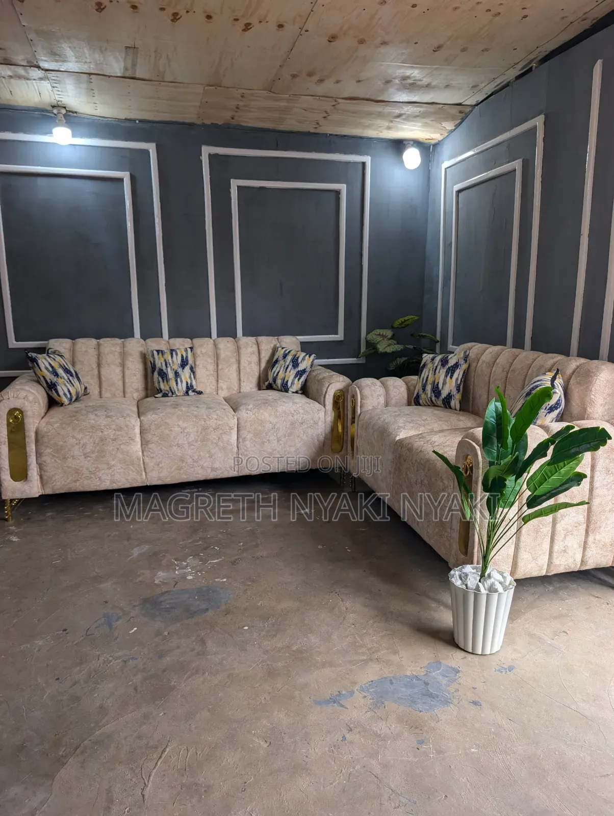 Nauza Sofa Set Spring Na Fiber Full Mneso 3:2