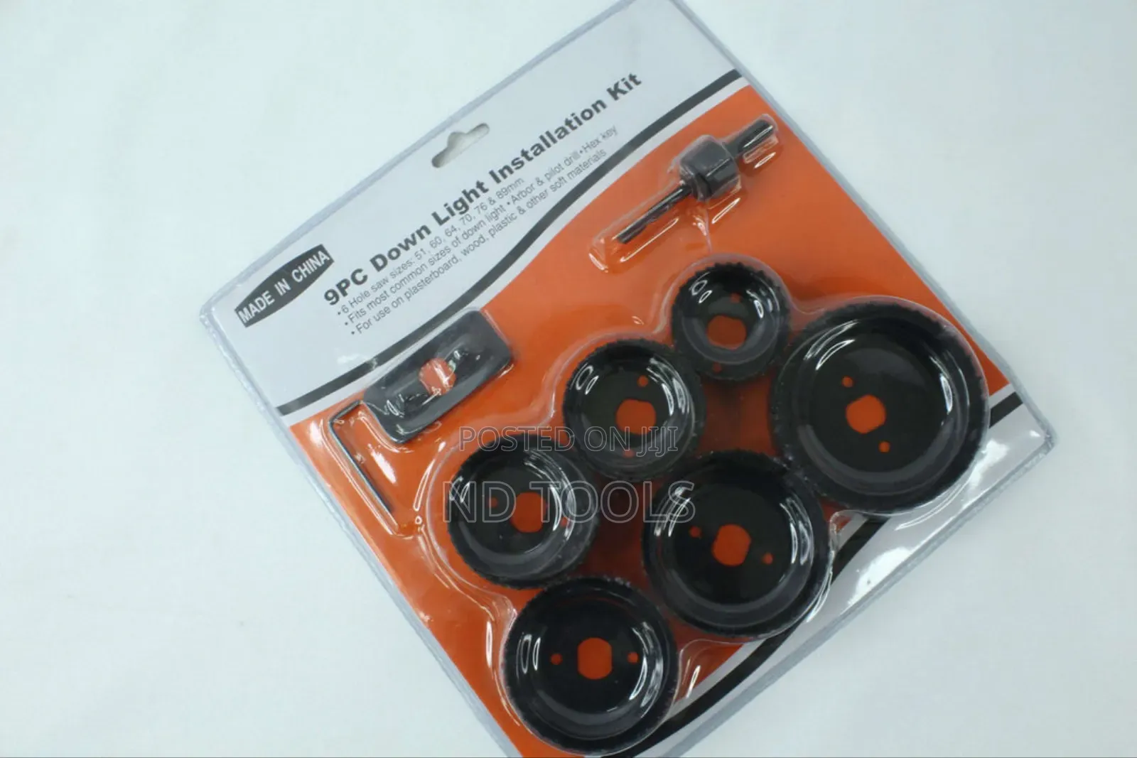 9pcs Down Light Installation Kit/ Wood Hole Saw Set