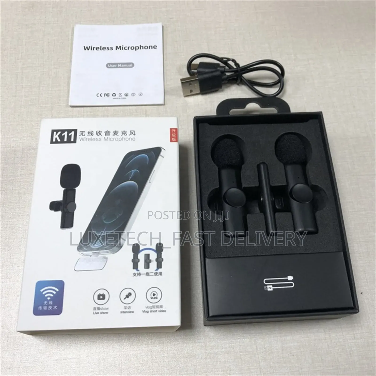 Wireless Mic for Both iPhones(Lightning) and Android(Type-C)
