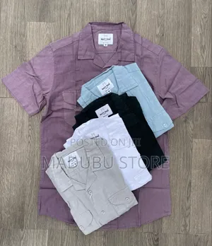 Doubĺe Pocket Ĺinen Material Half Sleeve