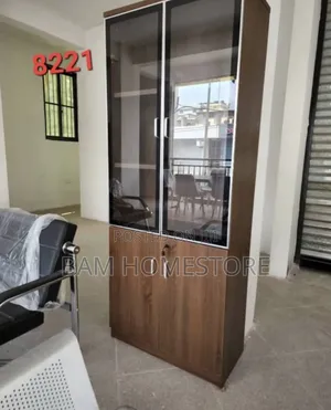Office Wooden Cabinets With Glasses