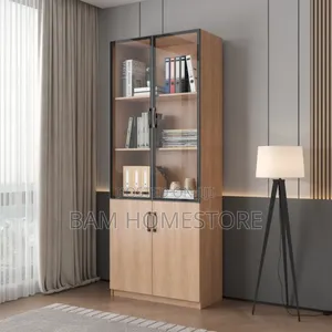 Office Wooden Cabinets With Glasses