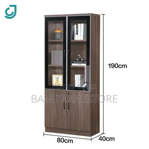 Office Wooden Cabinets With Glasses