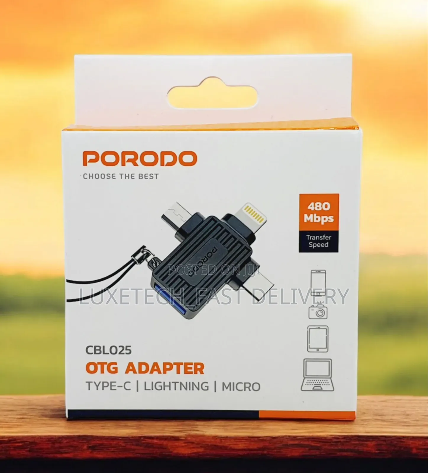Porodo 3-in-1 Otg Adapter