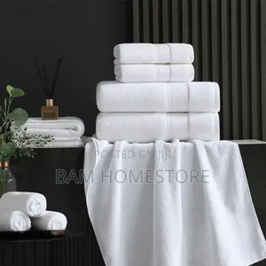 Pure Cotton 100% White Towels Large Size