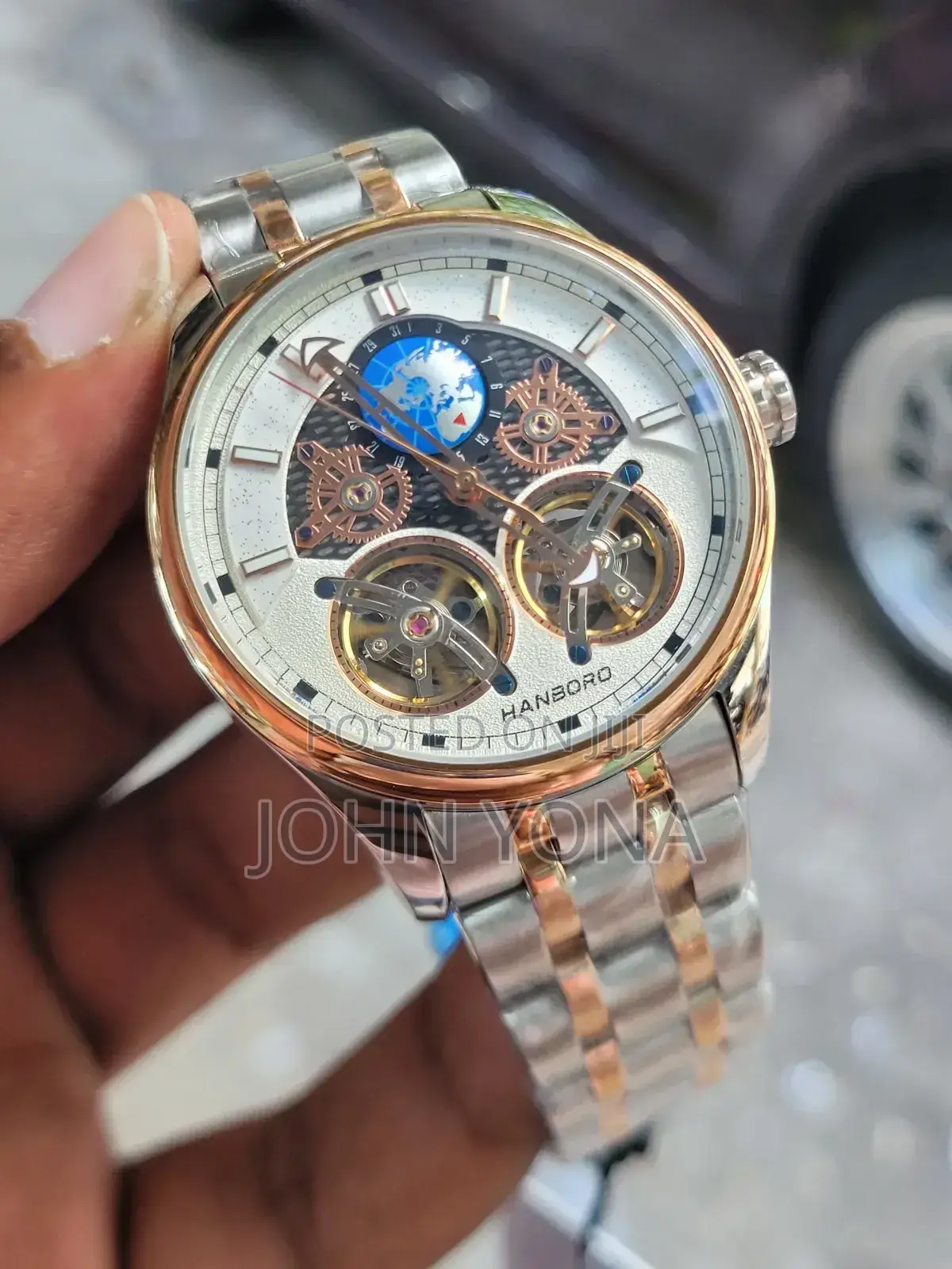 Hanboro Double Tourbillon White Gold