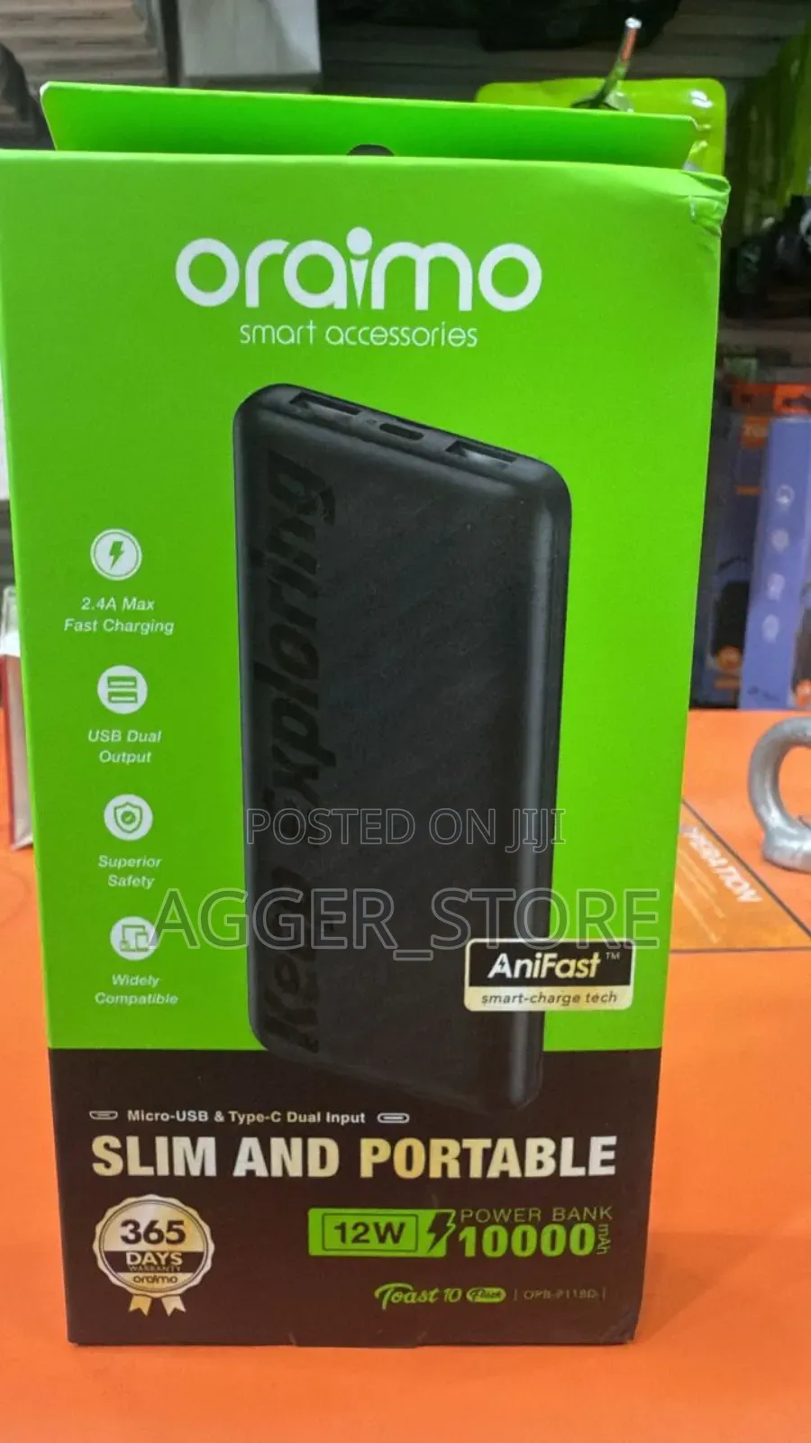 Oraimo Toast 10 Powerbank Original 10000mah