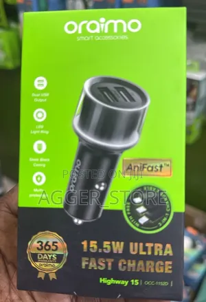 Oraimo Highway 15 Car Charger (Dual)