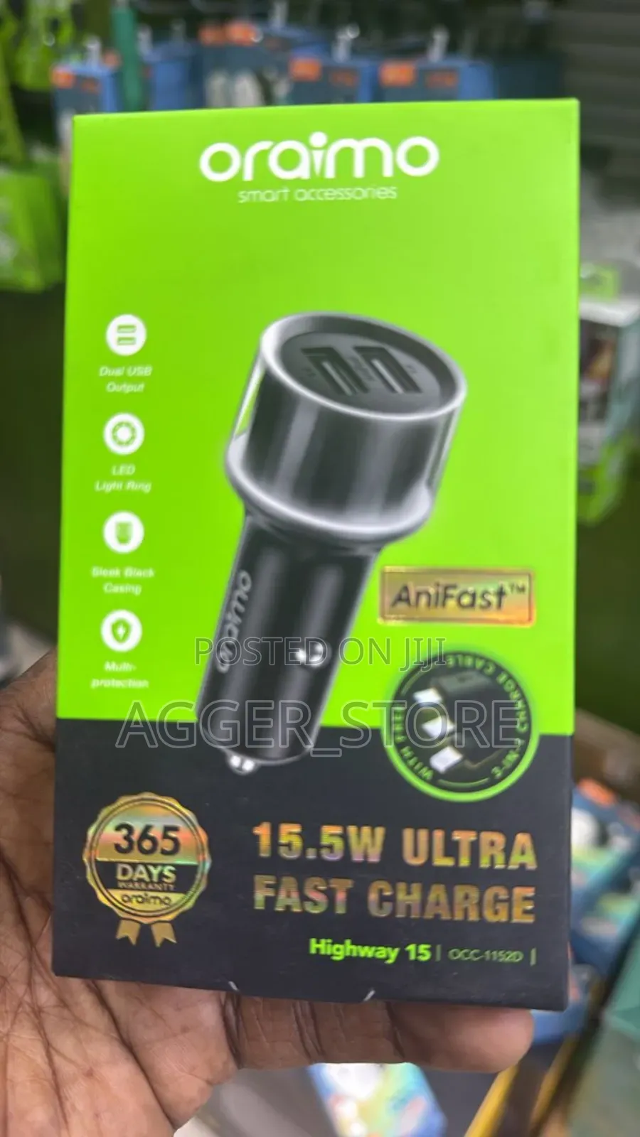 Oraimo Highway 15 Car Charger (Dual)