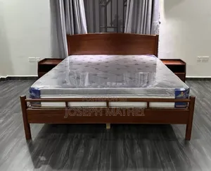 Kitanda Mbao Godoro Tiba Mgongo Na Luxury 5x6 Bed Side 2