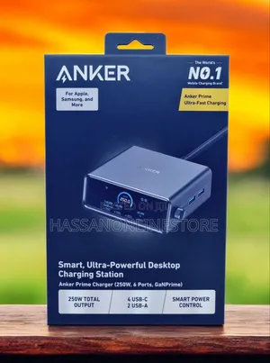 Anker Prime Charger (250w, 6 Ports, Ganprime)