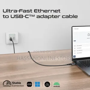 Promate Clink-Rj45 Highspeed Usb-C to Gigabit Ethernet Cable