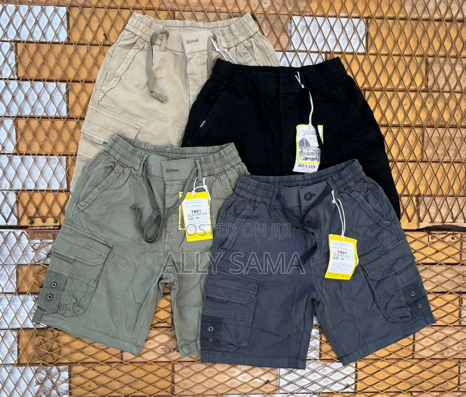 Men's Short Cargo One Color Goodquality