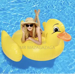 Inflatable Yellow Swan