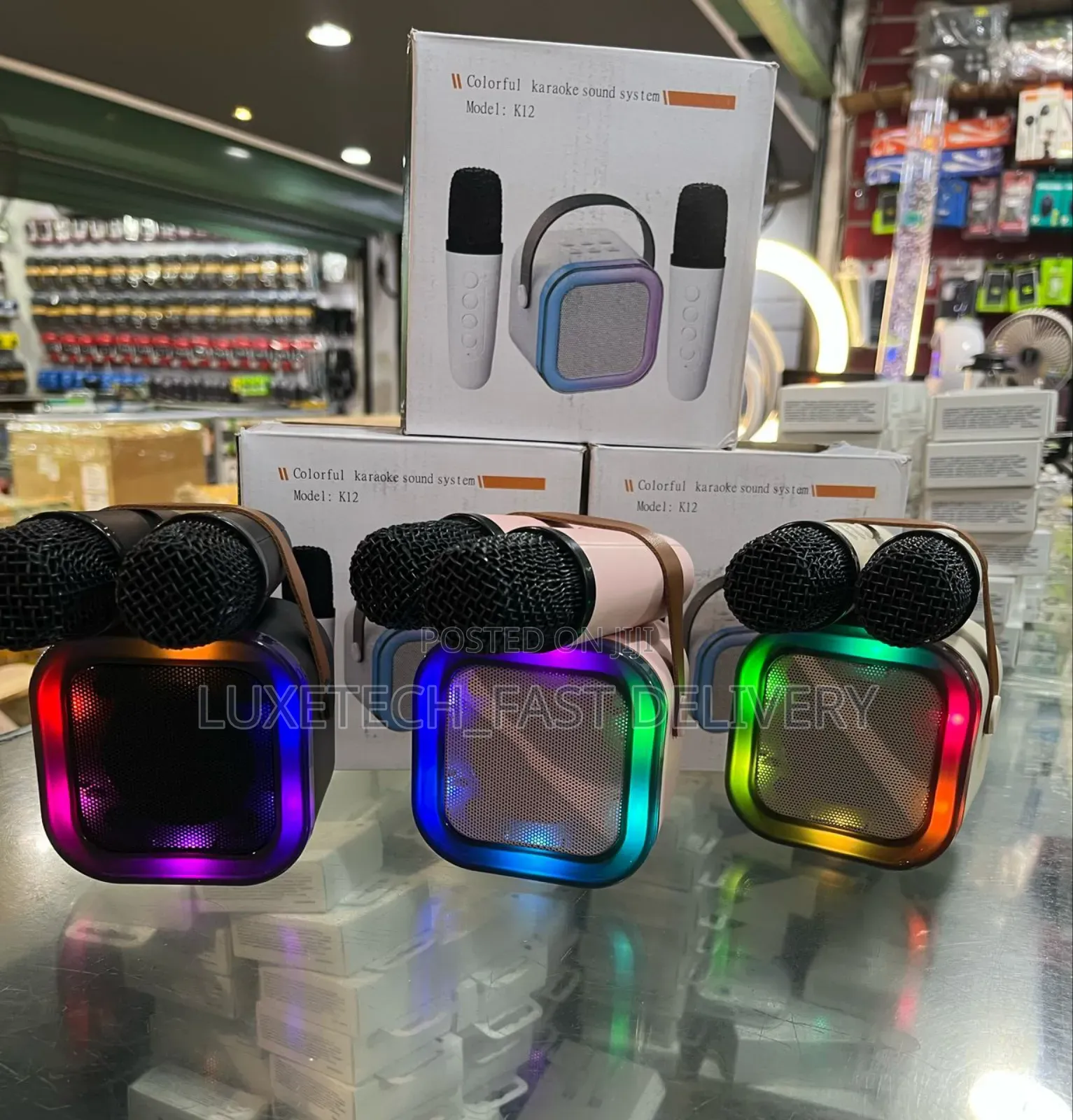 Mini Karaoke Speaker With 2 Microphones for Kids