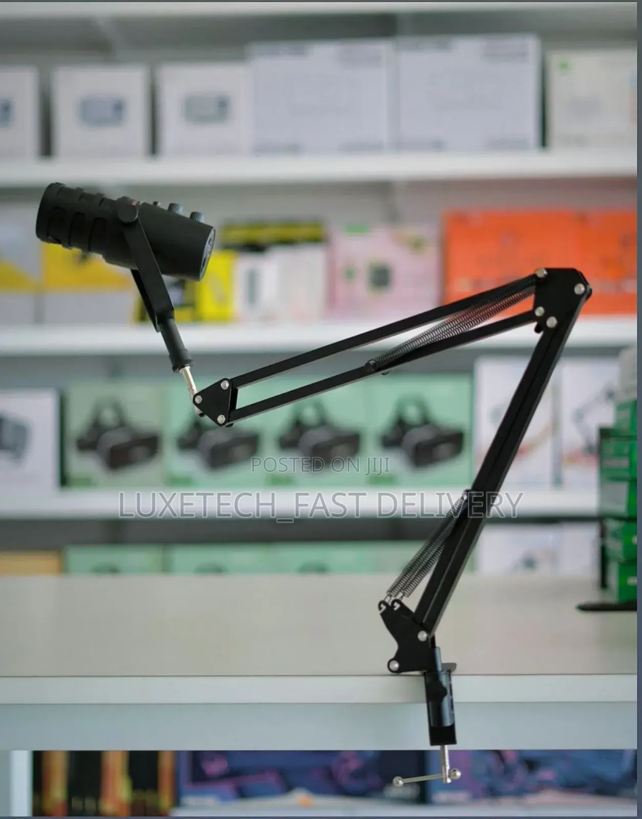 Microphone Stand Desk Adjustable Suspension Arm Stand