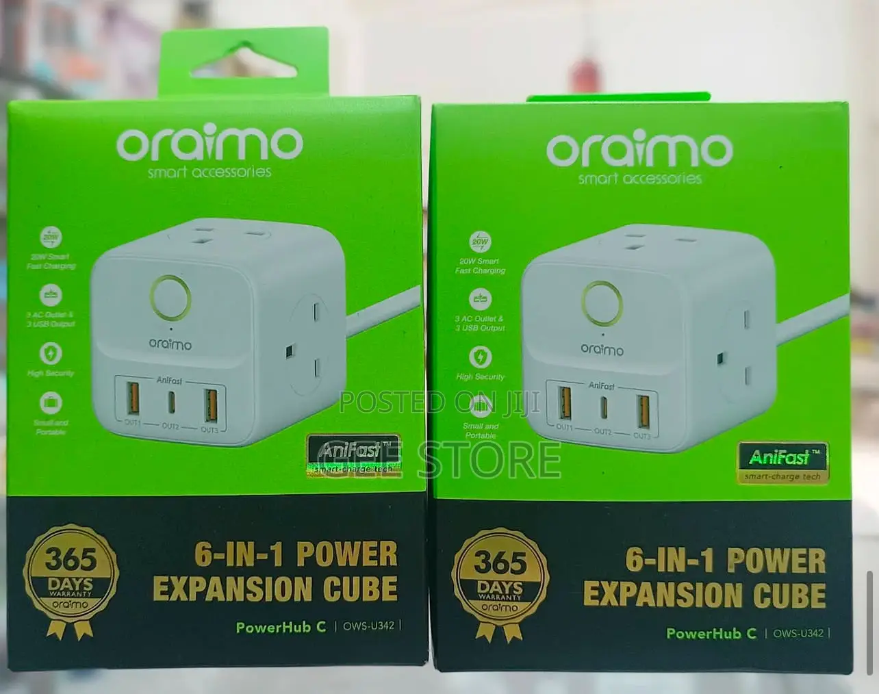 20 W Smart Fast Charging 6 in 1 Power Expansion Cube