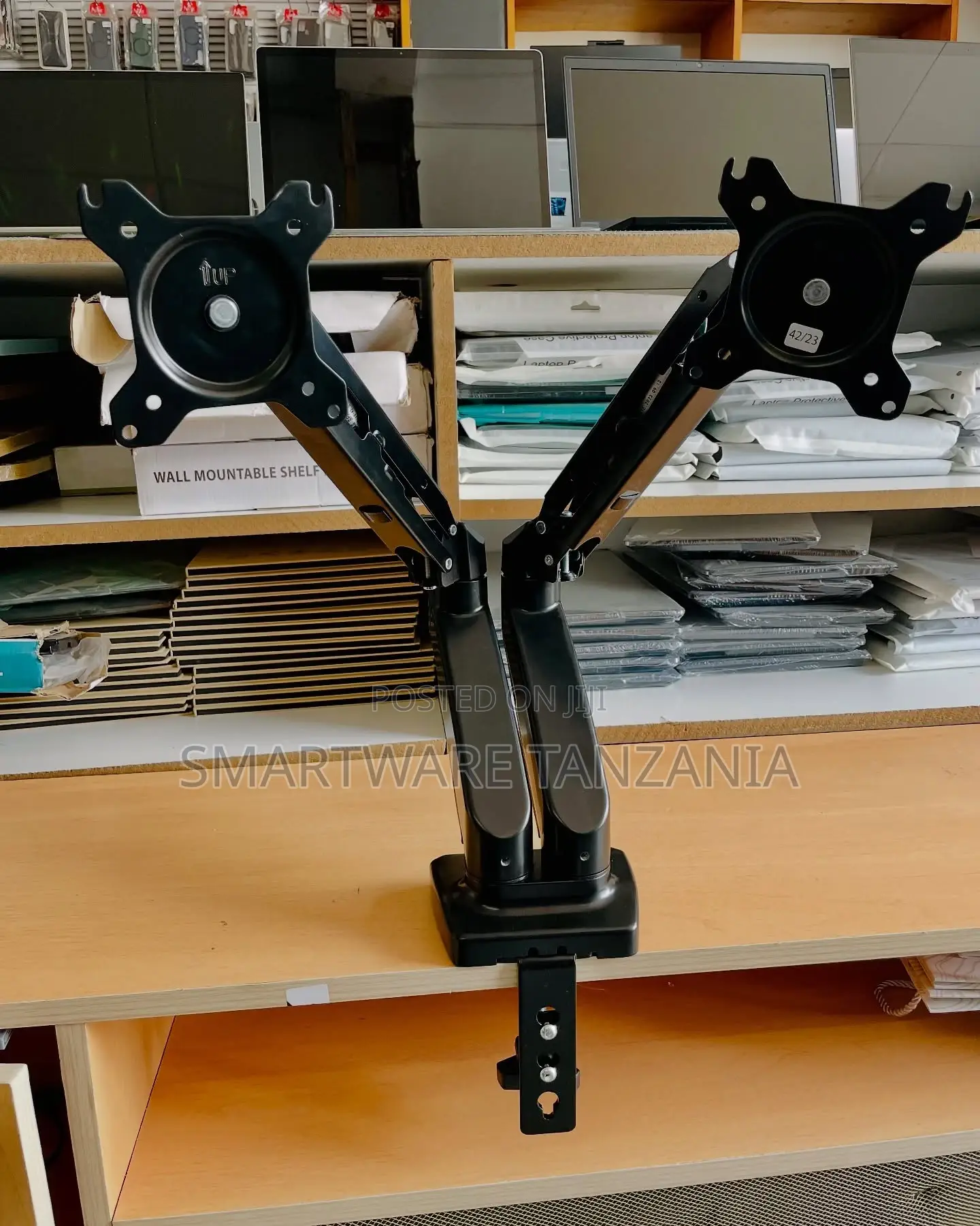 Dual Monitor Stand - Full Adjustable Monitor Desk Mount Arm