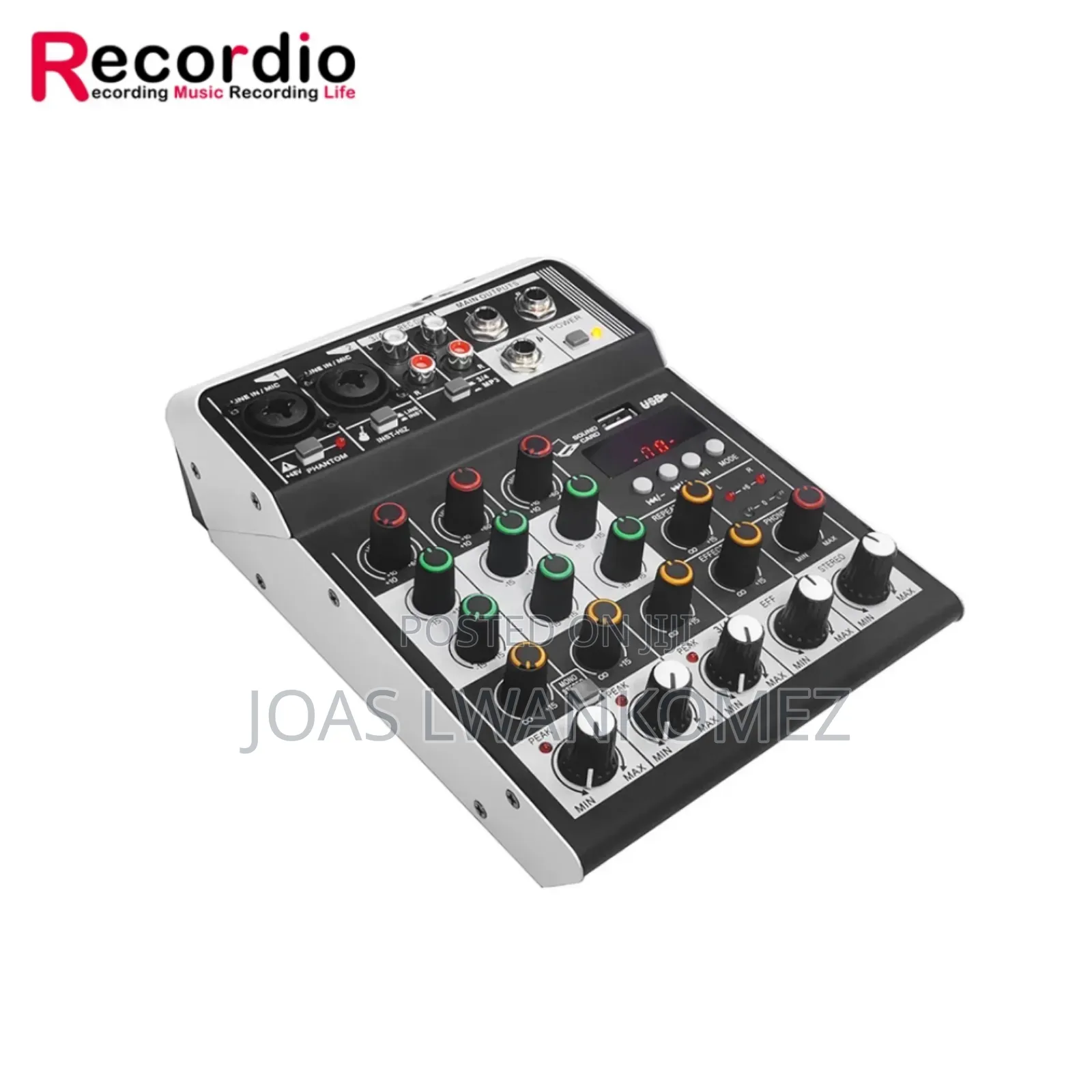 Audio Mixer With Sound Card(4 Channel)