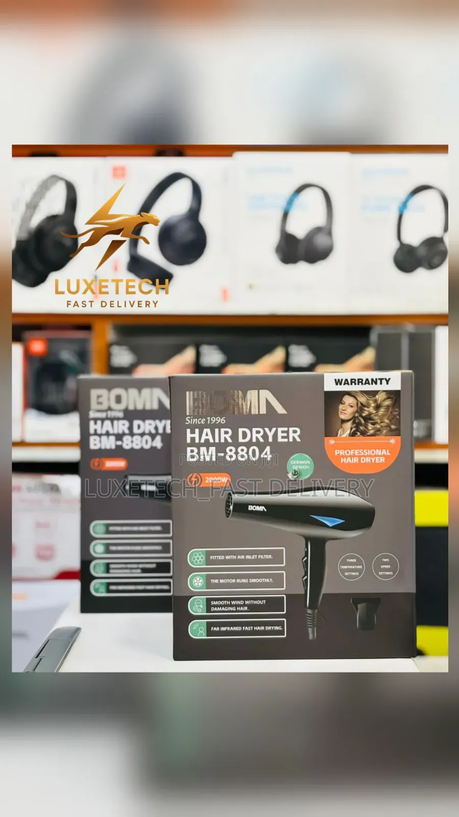 Boma Professional Hair Dryer for Faster Drying