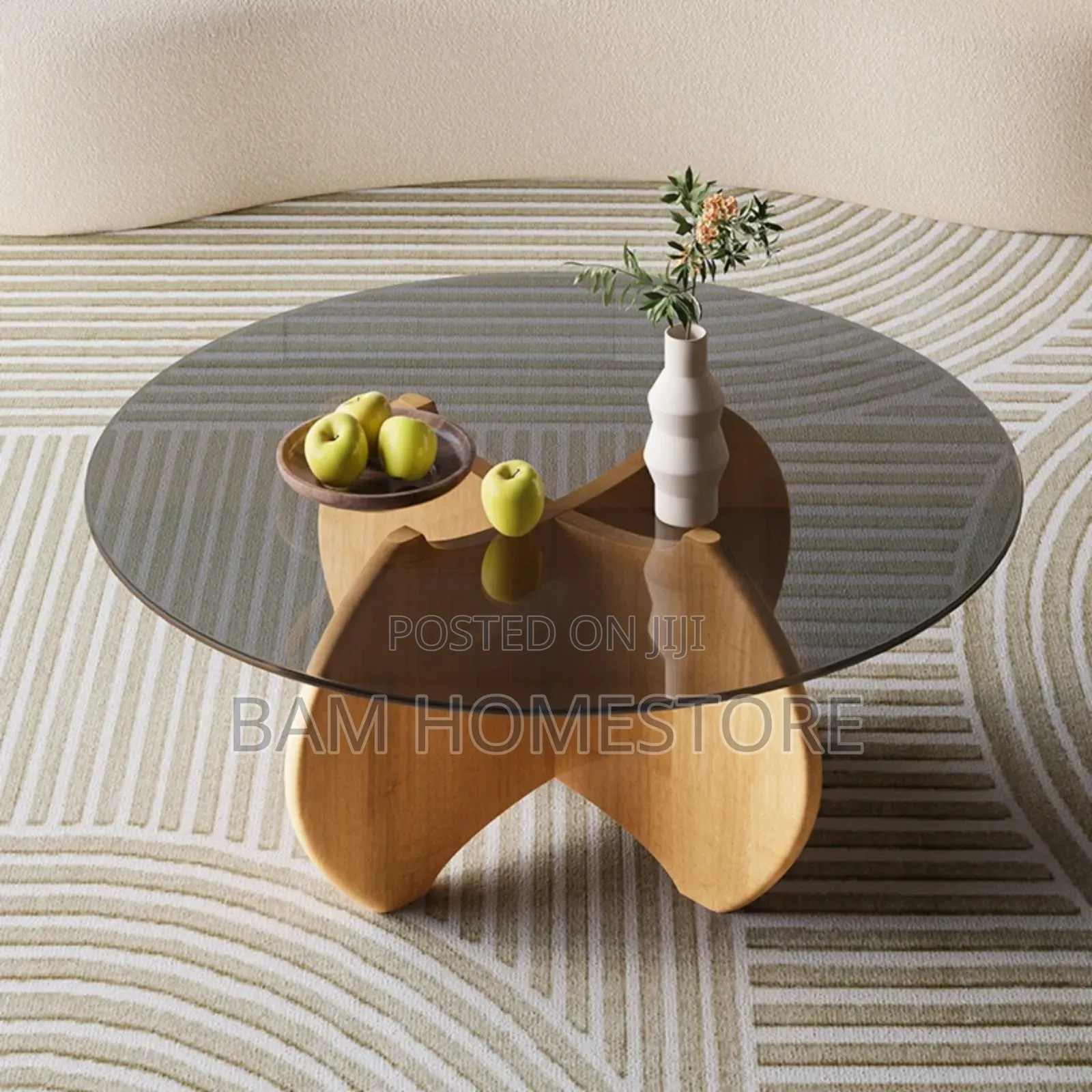 Wooden Glass Coffee Table