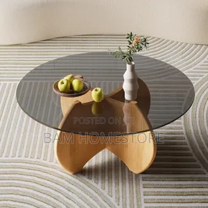 Wooden Glass Coffee Table