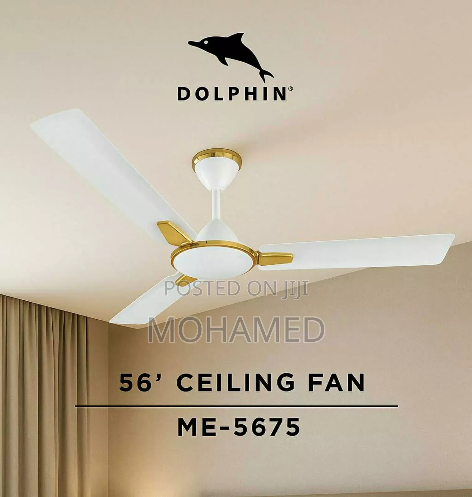 Dolphin Ceilling Fan Size 56