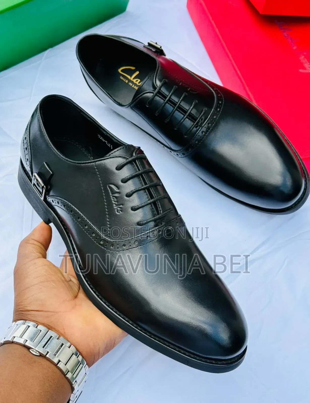 Cracks Leather Shoes  / Black  Shoes