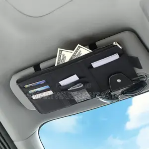Car Sun Visor Organizer, Pu Leather Cards Holder Pocket