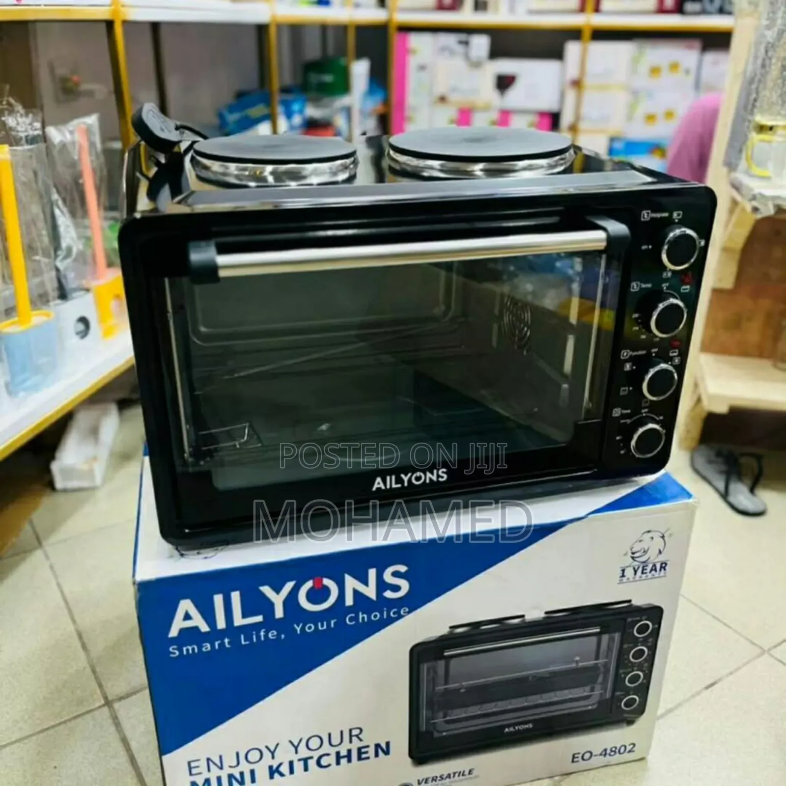 Ailyons Oven Lita 48 Yenye Jiko La Umeme Juu