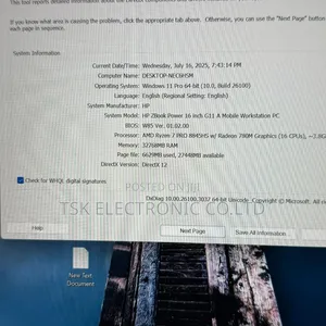 New Laptop HP 16GB AMD Ryzen 7 SSD 1T