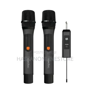 Porodo Soundtec Duo Mic Aluminum Rechargeable Uhf Microphone
