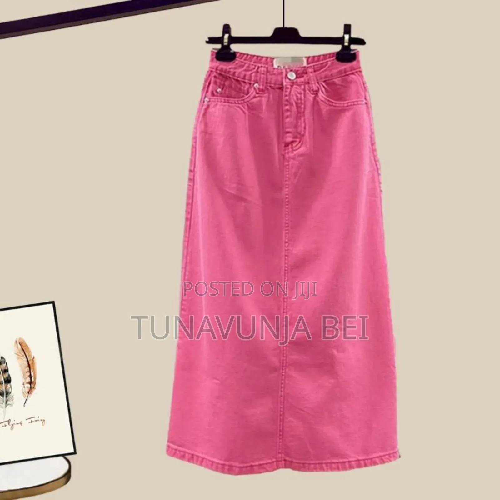 3pc Pink Power Set ( Shirt + Top + Skirt Jeans)
