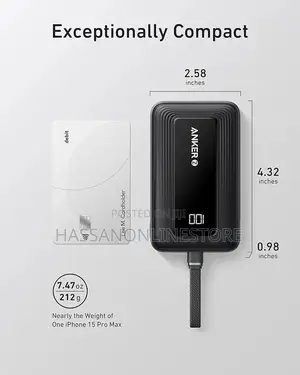 Anker Zolo Power Bank(10,000 Mah, Built-in Usb-C Cable)