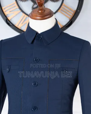 Navy Blue Kaunda Suit