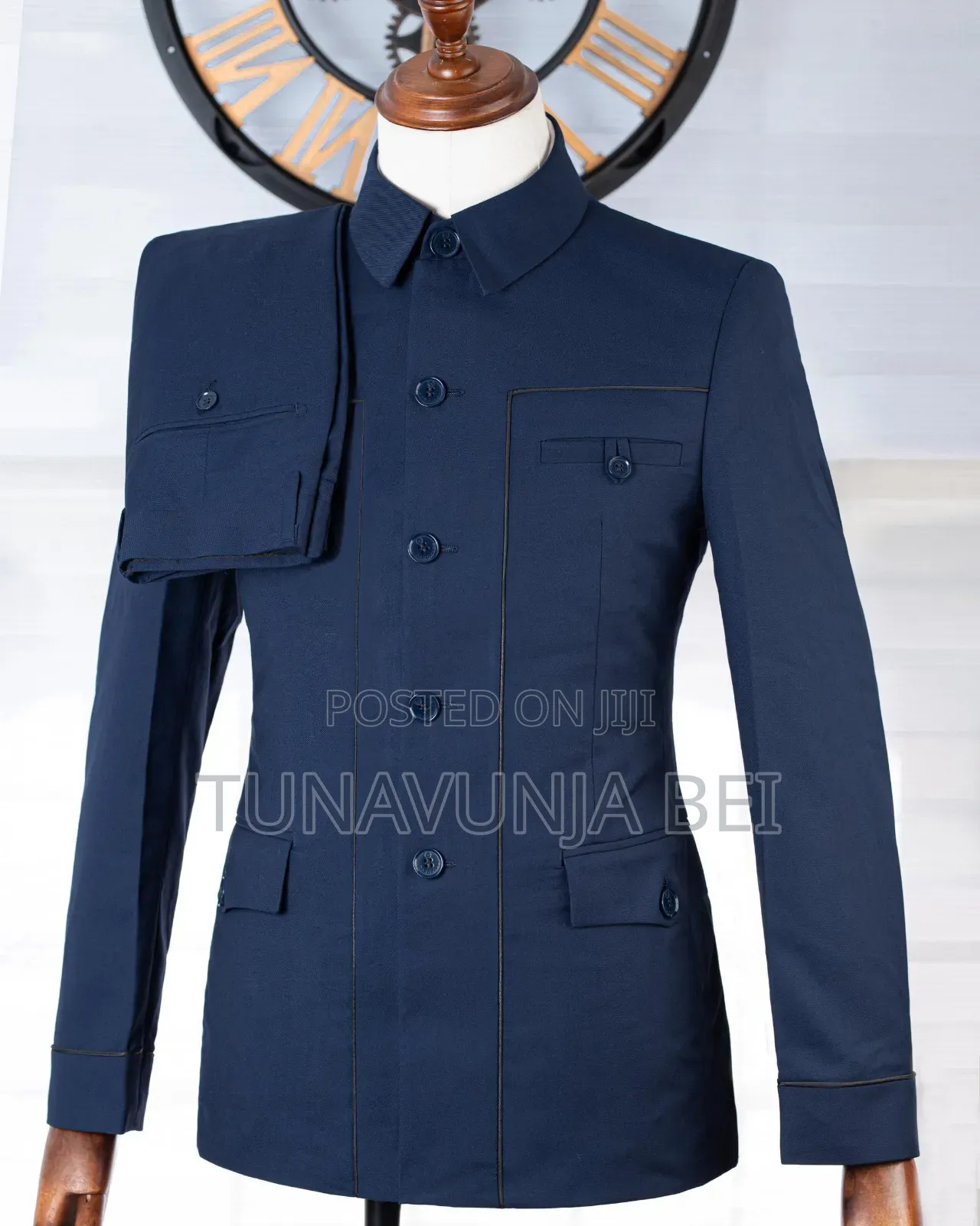Navy Blue Kaunda Suit