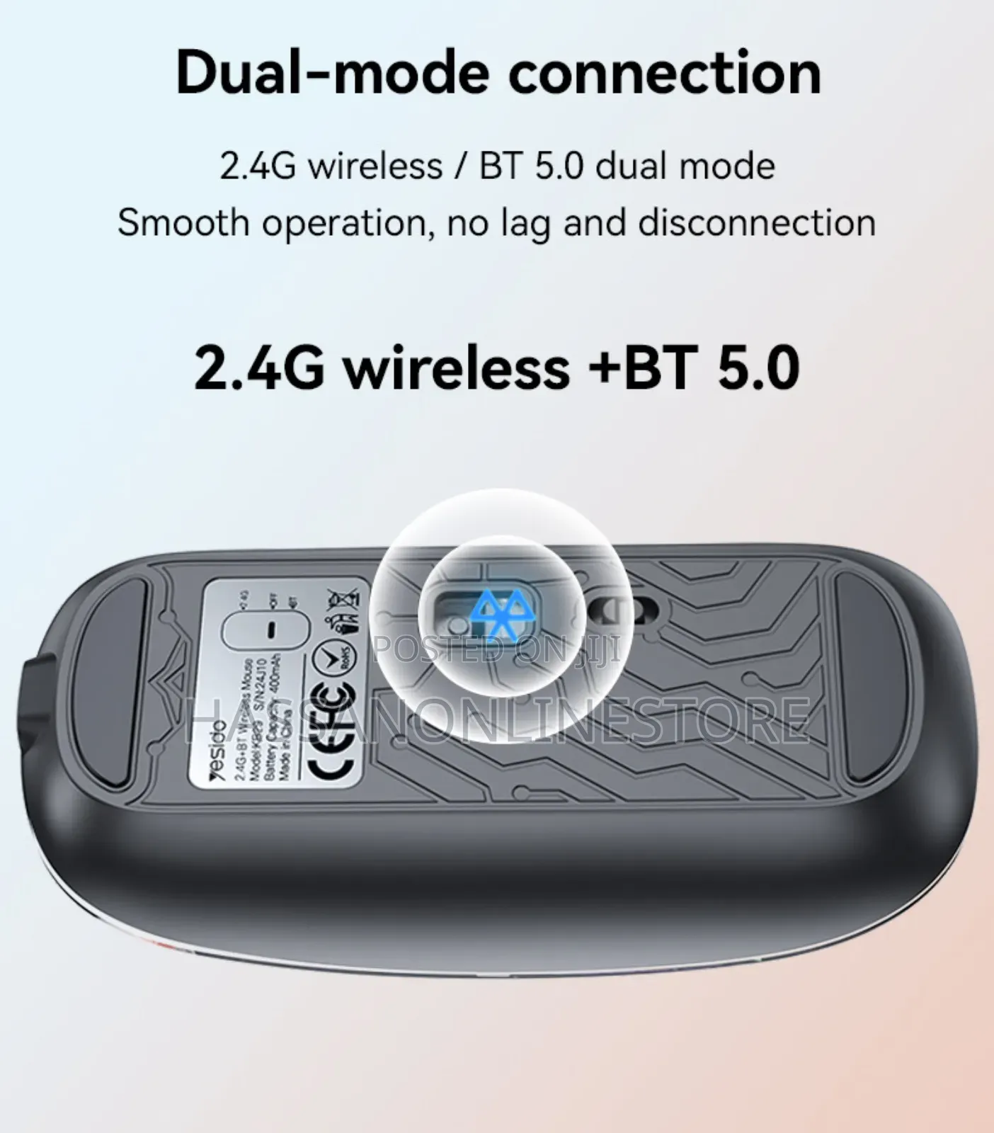 Yesido Kb29 Dual-Mode Mouse 2.4g+Bt Wireless Mouse