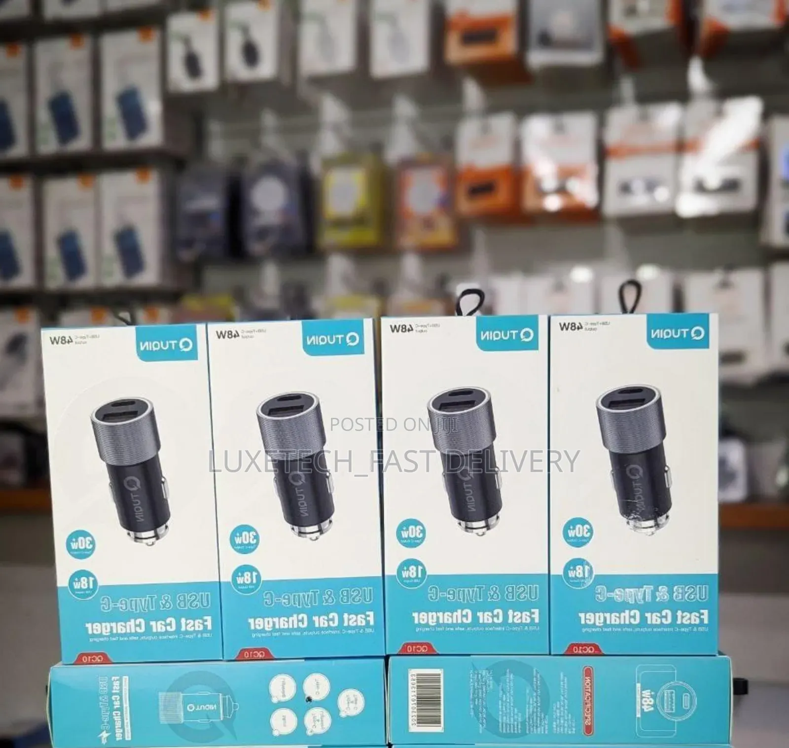 Car Fast Chargers With Usb and Type-C Ports
