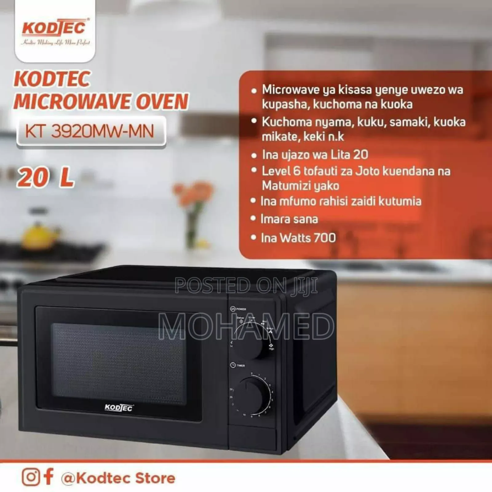 Kodtec Microwave Oven 20l