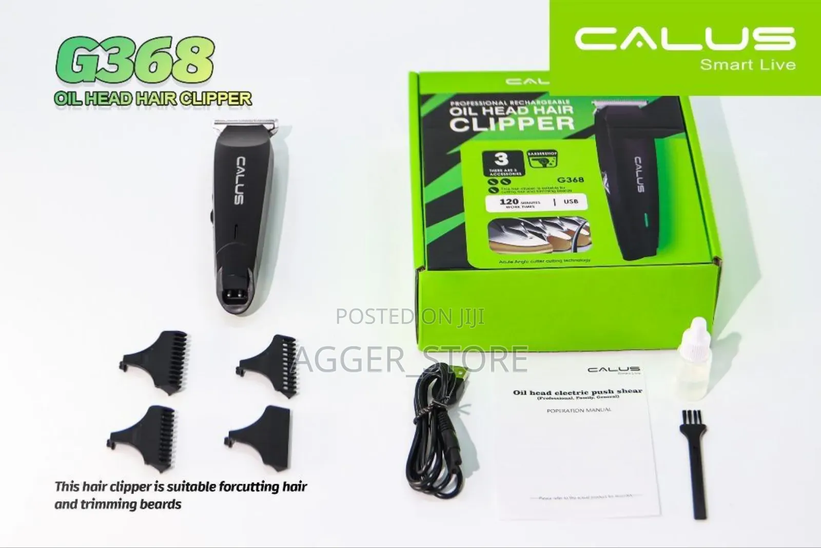 Oiled Head Hair Clipper (120 Hours of Working)