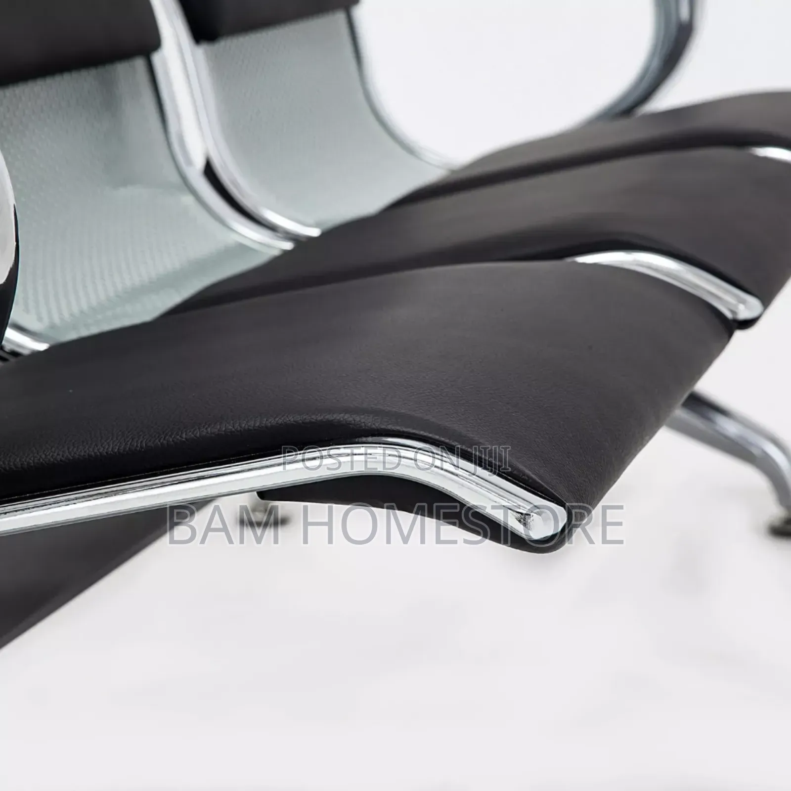 Waiting Chair With Sponge Covered By Fabric Leather