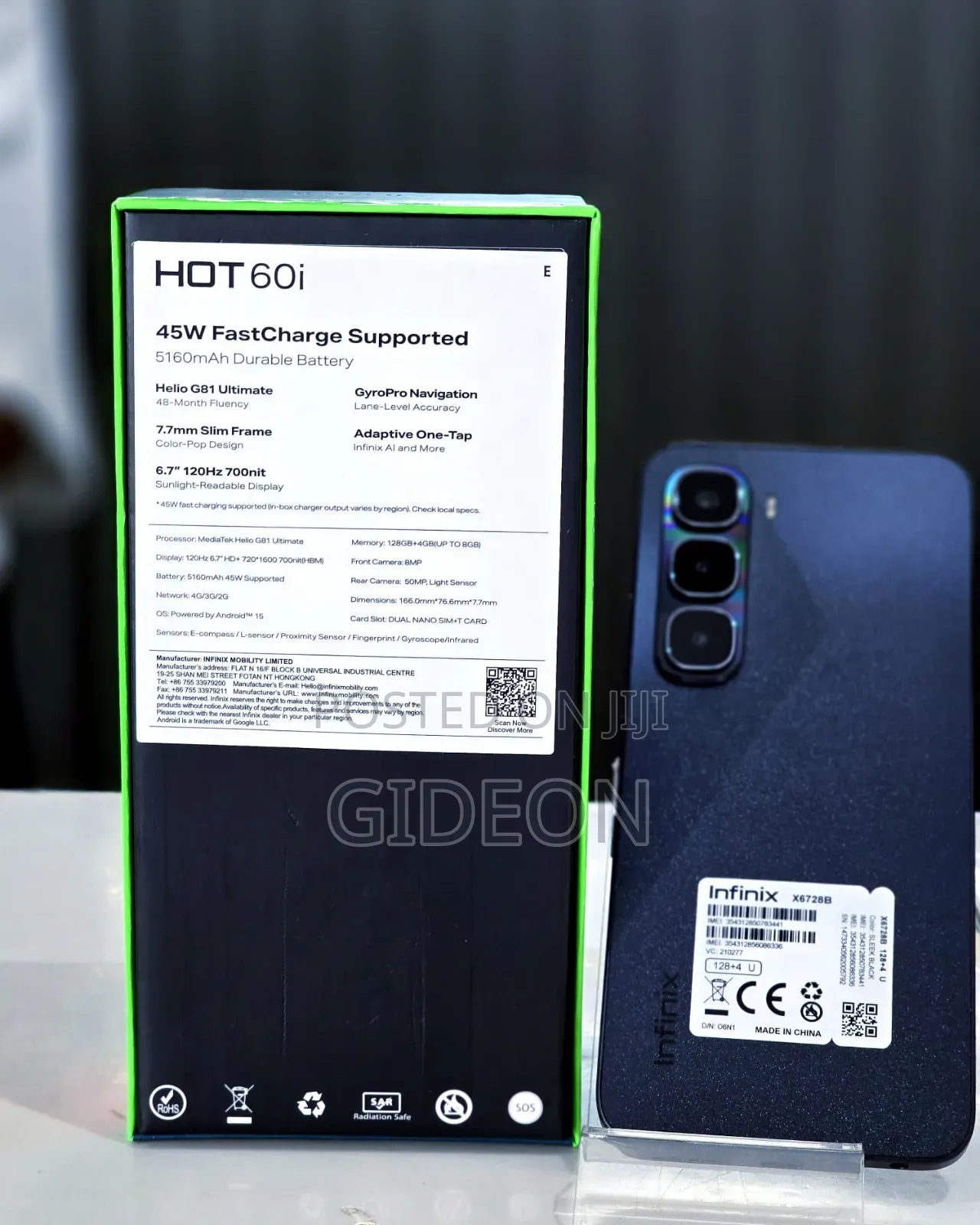 New Infinix Hot 60i 128 GB Blue