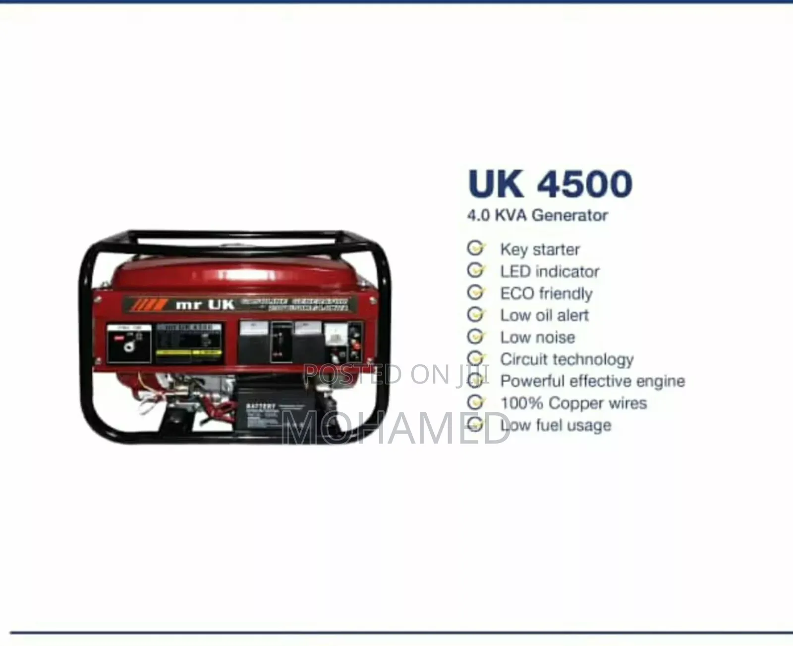 Mr Uk Generator 4.0kva
