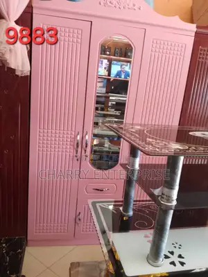 Classic Wardrobe Kabati La Nguo Lenye Kioo Na Milango Mitatu