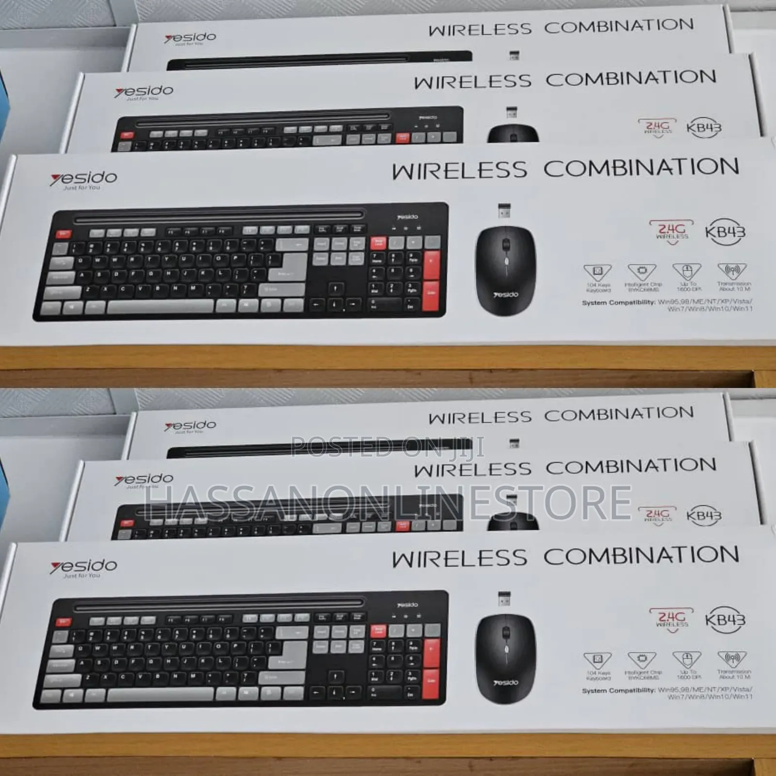Yesido Kb43 Wireless Keyboard and Mouse Combo
