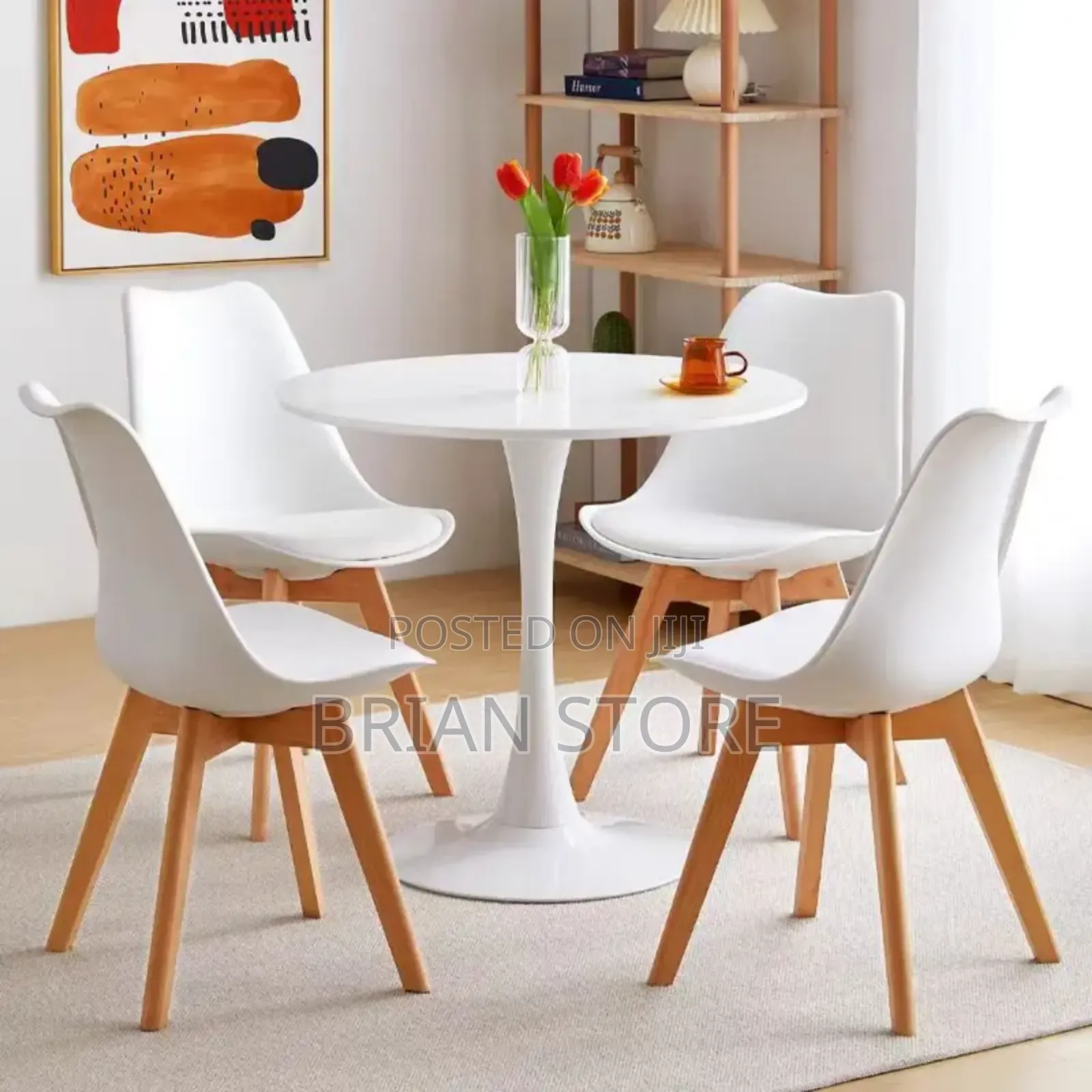 Round Table With 4 Chairs Set