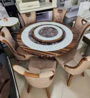 Round Marble Dinning Table With 6 Chairs