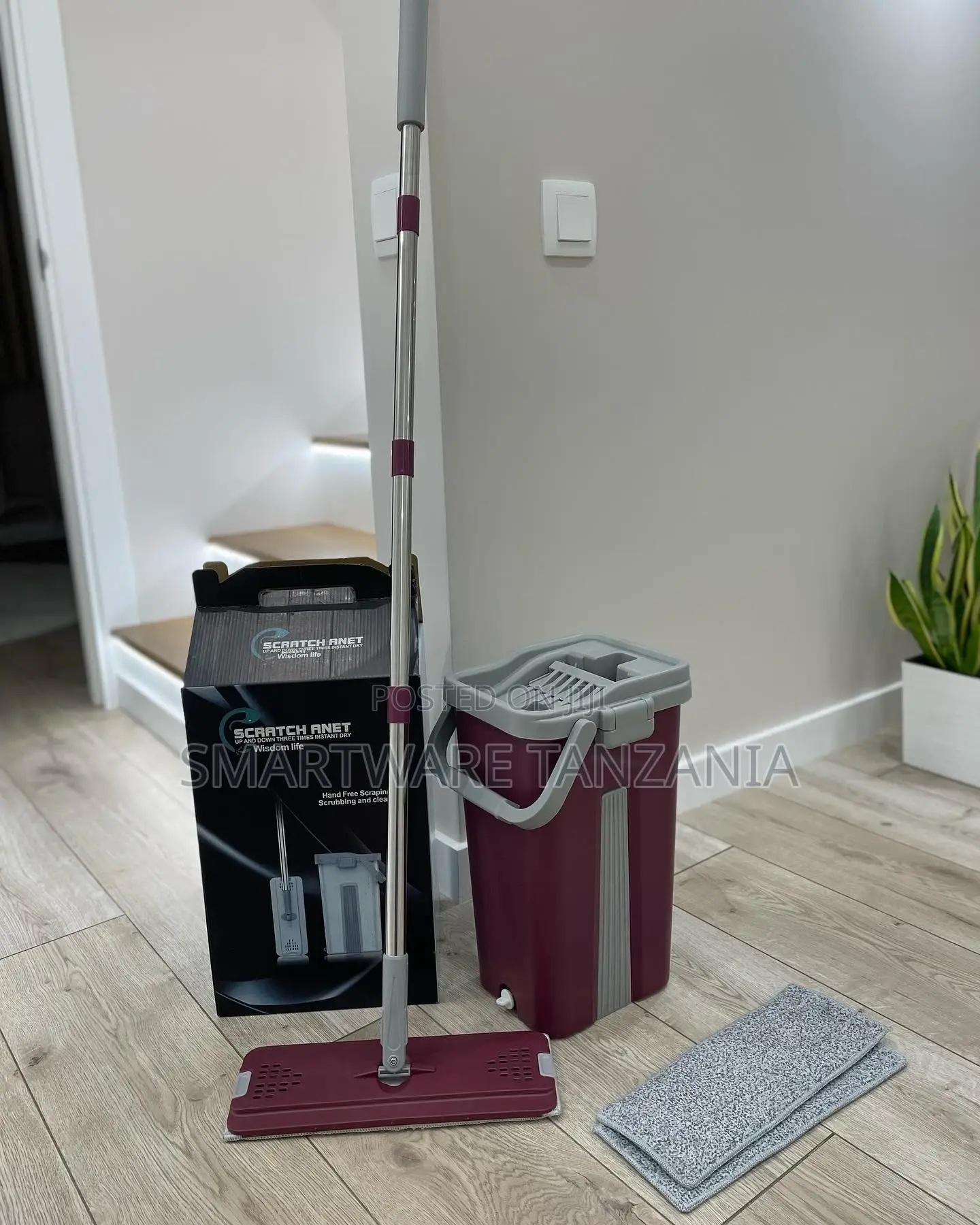 Scratch Cleaning Mop, 1 Moper Bucket, Floor Mop Bucket Set