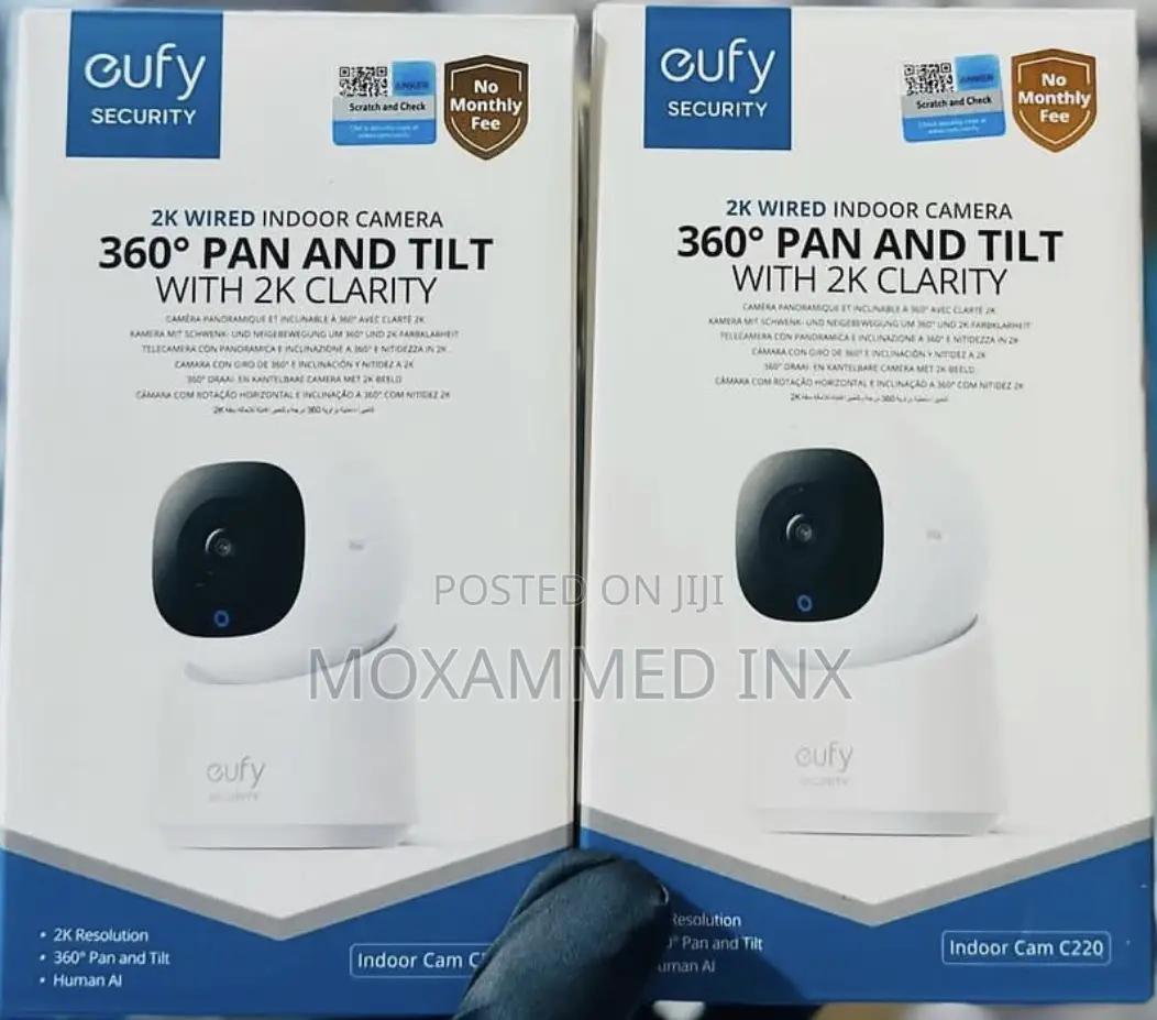 Eufy Wired Indoor Camera 360° Pan, Tilt With Clarity